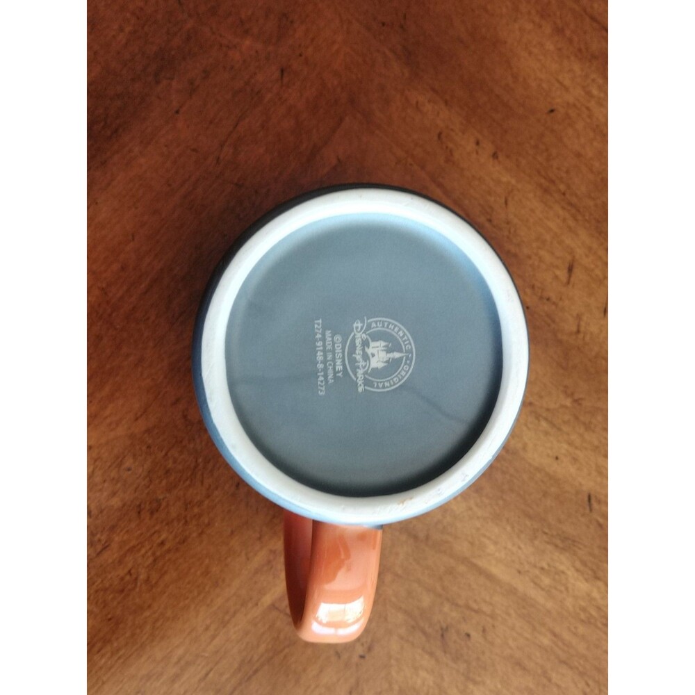 Disneyland Parks Mug Oswald The Lucky Rabbit Ceramic ~16 oz Gray Matte Orange - Picture 8 of 10